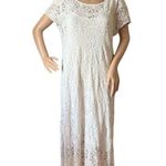 Anthropologie Lilka Bellflower Lace Dress with side slits & slip Size large Photo 0