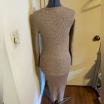 Cotton On Ribbed Long Sleeve Light Brown Side-slit Sweater Dress Size Women’s M Photo 4