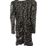 Aqua Black Gold Vneck Printed Ruched Women's Mini Dress Size XS New Photo 4