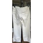 J Brand Joan Crop Jeans Women's Size 24 White Macadamia Frayed Hem Straight Leg Photo 6
