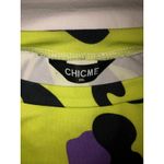 Leopard Print Top Size 3XL Bright Green Black Purple Short Sleeve Round Neck Tee Photo 2