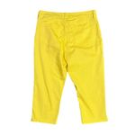 st. john's bay St. John’s Bay Bright Yellow Denim Capri Pants with Belt Loops & Pockets Photo 1