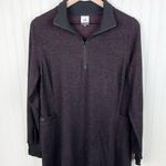 CAbi Cuddle Dress Black Burgundy Red Pockets Quarter Zip Style #4215 Size Medium Photo 3