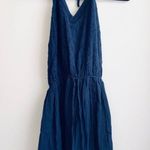 Hollister Navy Blue Eyelet Halter Romper Photo 1