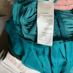 Free People  Teal Ruched Long Sleeve Blouse Size XS Photo 10