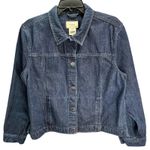LL Bean Vintage Jean Jacket Women L Blue Denim Pockets Trucker Classic Retro 90s Size L Photo 0