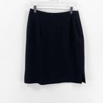 EMILY DANIELL 100% Wool Vintage Black Pencil Mini Skirt Size 10 Photo 3