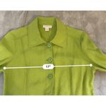 Charter Club Women’s 100% Linen Button Down Green Cardigan/Jacket Medium Photo 7