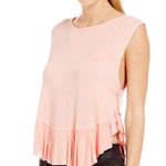 Free People We The Free by  Pink Sleeveless Ruffle Hem Top - XS Photo 0