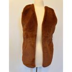 Liz Claiborne  Rust Colored Faux Fur Knit Vest Size Small Photo 1
