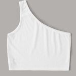 SheIn One-shoulder Crop Top Photo 1