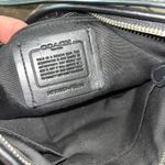 Coach Classic Signature Jacquard Crossbody Bag in black/gray with adjustable leather strap Photo 4