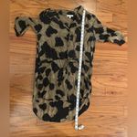 Glam - Black and Tan Animal Print Button-Up Top Size M Photo 4