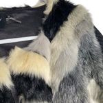 Cliche Faux Fur Black Sleeve Sweater Jacket size XL Gray Cream size XL Photo 2