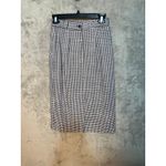 VTG Etoile Skirt Set Size 6 Navy Gingham Peplum Preppy Twee 80s 90s Heritage Blue Photo 7