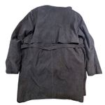 Womens Brown Textured Suede Belted Trench Coat Classic Casual Outerwear Size L Photo 4