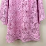Marié by Victoria Dunn Pink 3D Lace Long Sleeves Mini Kaftan‎ Dress Size Small Photo 7