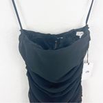 LPA Shirred Bustier Dress Black Strapless Midi Revolve XXS NWT Photo 3