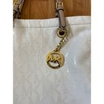 Michael Kors Jet Set Glossy White MK Signature Tote Bag Large Photo 1