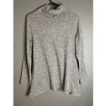 Carol Rose  Gray Ribbed Cowl Neck Sweater Size Large Photo 4