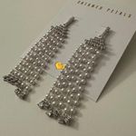 Untamed Petals Julia Pearl Silver Waterfall Earrings Photo 1