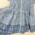 J.Crew Pintuck Mini Shirtdress Bandana Block Print Organic Cotton Blue M NWT Photo 11