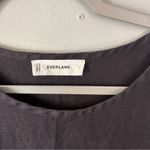 Everlane  The Muscle Top Linen Shirt Black Large Short Sleeve Photo 5