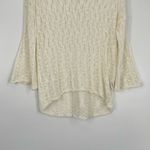 POL  Women's Ivory Textured Loose Knit High Low Hem Pullover Sweater‎ Size Medium Photo 5