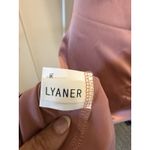 LYANER Satin Drape‎ Cowl Neck Cami Split Slit Midi Dress Large Pink Photo 3