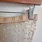 Hot & Delicious  | Pearl Embellished Ivory Cream Mesh Leggings Pants | Medium Photo 5