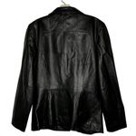 Vintage Clifford & Wills Missy Black Leather Blazer Size 10 Photo 3