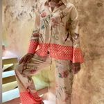 ZARA JUNGLE PRINTED PAJAMA-STYLE HIGH WAIST STRAIGHT LEG PANTS SIZE XS NEW Photo 4