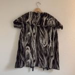 Tahari  faux fur button up vest mob wife aesthetic Photo 5