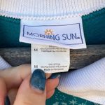 Vintage 90s Morning Sun Teal Dandelion Snowflakes in the Wind Sweatshirt MEDIUM Photo 4
