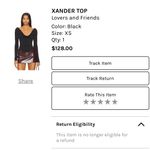 Lovers + Friends Xander Top In Black Photo 4