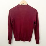 J. CREW | Maroon Merino Wool Cardigan Button Up Sweater Long Sleeve Soft | Small Red Photo 4