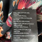 Anthropologie  V-Neck Plunge Tunic Mini Dress‎ Black Motif Jungle Size XS Photo 5