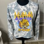 DEF LEPPARD tie dye sweatshirt pullover retro brand‎ XS Gray Photo 3