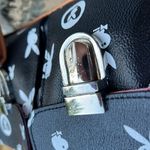 Playboy Vintage Y2K Black White Vegan Leather Limited Monogram Wallet Purse Set Photo 11