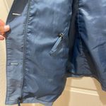 Lands' End Lands’ End Blue Zip / Button Up Hooded Rain Jacket Large Photo 6