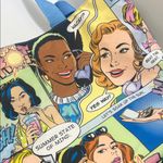 Estée Lauder Estee Lauder Blue and Multicolor Comic Print Tote Photo 3