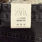 NWT Zara Black Denim Shorts, classic mom fit. High rise size 8. Photo 5