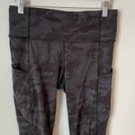 Lululemon Align Camo Capri Cropped Leggings Size 8 Black Grey Athletic Pants Photo 4