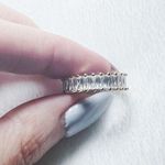 FULL cubic zirconia CZ stone rings eternity band open size ring Gold Photo 1