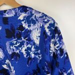 Isaac Mizrahi  Live! Floral Quilted Kimono Jacket Size 1X Blue Open Front Boho‎ Photo 1