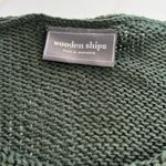 Wooden Ships  Dark Green Loose knit rolled collar Game Day Football sweater XS Photo 2