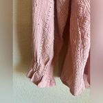 Frye Womens Textured Blousson Sleeve Boho Peasant Blouse Photo 3