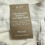 Madewell  Mid-Rise Perfect Vintage Jeans Women's 27 Cream Tapered Mom NWT Photo 5