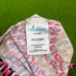 Catalina ‎ Womens 1X Swimsuit Halter Top One Piece Leopard Cheetah Print Y2K Photo 1