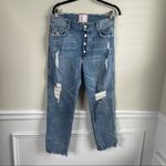 Revice Denim Revice Dream fit straight‎ leg raw hem high rise distressed jeans size 32 Photo 1